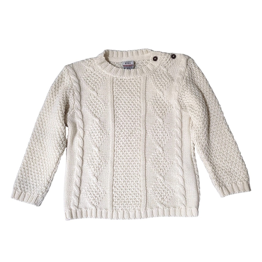 Charanga Fisherman Sweater Preppy Toddler 18 24 Mos‎ 80-86 cm Spain Ivory Cotton